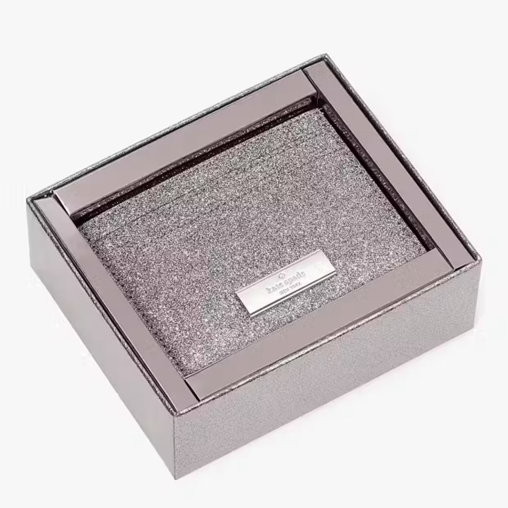 KATE SPADE ♠️ KENSIE BOXED GLITTER CARDHOLDER